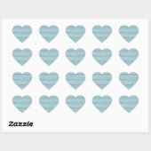Rustic Blue Wood Heart Aufkleber (Blatt)