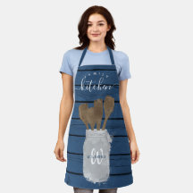 Rustic Blue Wood Jar Spoon Familienküche