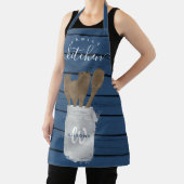 Rustic Blue Wood Jar Spoon Familienküche Schürze (InSitu)