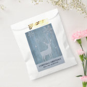 Rustic Blue Wood Rentier Country Weihnachten Geschenktütchen (Versiegelt)