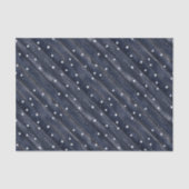 Rustic Blue Wood Stars Seidenpapier (Vorderseite)