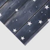 Rustic Blue Wood Stars Seidenpapier (Ausschnitt)