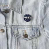 Rustic Blue Wood Stars  Vote Button (Beispiel)