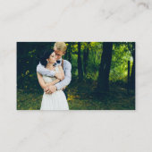 Rustic Blue Wood Wedding QR Foto UAWG Begleitkarte (Rückseite)