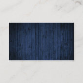 Rustic Blue Wood Wedding QR UAWG Begleitkarte (Rückseite)