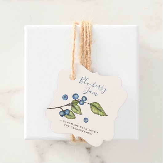 Rustic Blueberry Jam Geschenkanhänger (Beispiel)