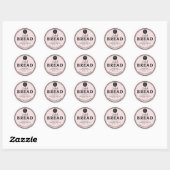 Rustic Blush Bakery Sourdough Bread Label Sticker (Blatt)