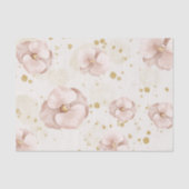 Rustic Blush & Gold Floral Boho Gift Paper Seidenpapier (Vorderseite)