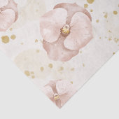 Rustic Blush & Gold Floral Boho Gift Paper Seidenpapier (Ausschnitt)