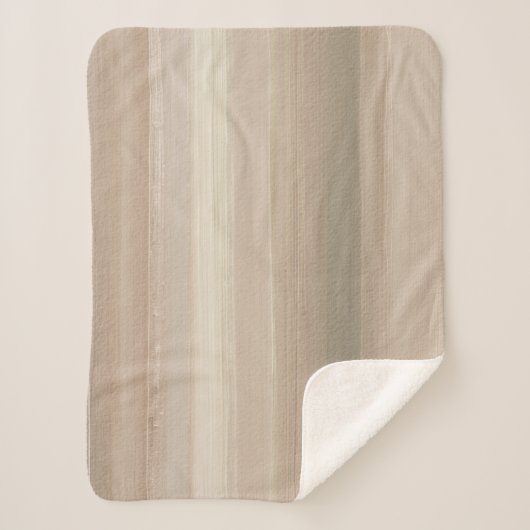 Rustic Blush Pink Gray Mauve Abstract Stripe Sherpadecke (Vorderseite)