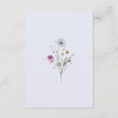 Rustic Blush Pink Romantic Wildflower Wedding Begleitkarte (Rückseite)