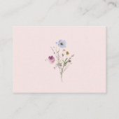 Rustic Blush Pink Romantic Wildflower Wedding Begleitkarte (Rückseite)
