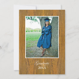 Rustic Board High School Graduation Announcement Karte