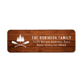 Rustic Boat Oars Trees Wood Print Rücksendeadresse (Vorne)