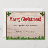 Rustic Boer Goat Christmas Gruß Feiertagskarte (Rückseite)