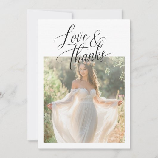 Rustic Boho 2 Foto Liebe & Danke Brautparty (Vorderseite)