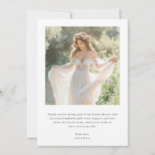 Rustic Boho 2 Foto Liebe & Danke Brautparty (Rückseite)