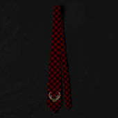 Rustic Boho Antlers Floral Buffalo Red Black Karie Krawatte
