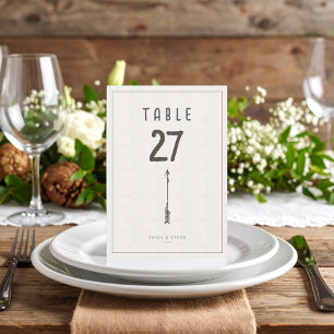 Rustic Boho Arrow Wedding Tischnummer ID109