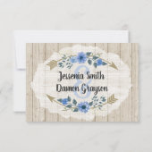 Rustic Boho Arrows Watercolor Floral Wedding RSVP Karte (Rückseite)