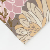 Rustic Boho Asphalt Floral Pattern Fleecedecke (Ecke)