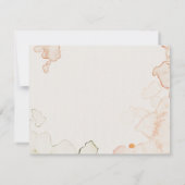 Rustic Boho Autumn Blume Persimmons Monogramm Mitteilungskarte (Rückseite)