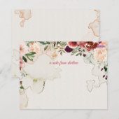 Rustic Boho Autumn Blume Persimmons Monogramm Mitteilungskarte (Vorne/Hinten)