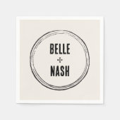 Rustic Boho Barn Wedding Cocktail Serviette (Vorderseite)