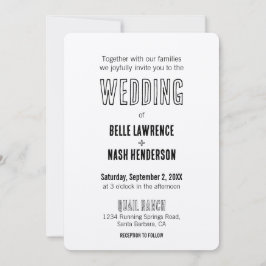 Rustic Boho Barn Wedding Einladung