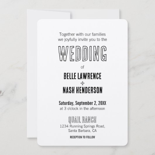 Rustic Boho Barn Wedding Einladung (Vorderseite)