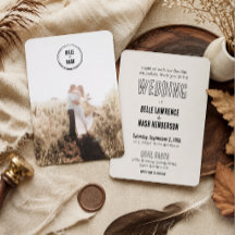 Rustic Boho Barn Wedding Einladung