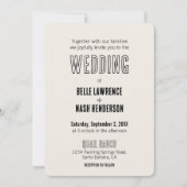 Rustic Boho Barn Wedding Einladung (Vorderseite)