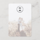 Rustic Boho Barn Wedding Einladungskarte (Rückseite)