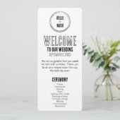 Rustic Boho Barn Wedding Programm mit Foto (Stehend Vorderseite)