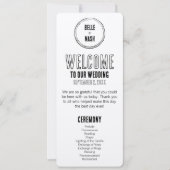 Rustic Boho Barn Wedding Programm mit Foto (Vorderseite)