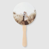 Rustic Boho Barn Wedding Round Fächer (Rückseite)