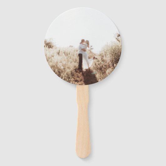 Rustic Boho Barn Wedding Round Fächer (Rückseite)