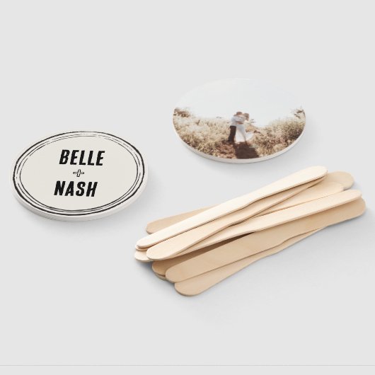 Rustic Boho Barn Wedding Round Fächer (Non-assembled)
