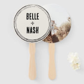 Rustic Boho Barn Wedding Round Fächer (Vorne und Hinten)