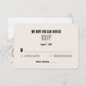 Rustic Boho Barn Wedding RSVP Response Card (Vorne/Hinten)