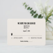 Rustic Boho Barn Wedding RSVP Response Card (Stehend Vorderseite)