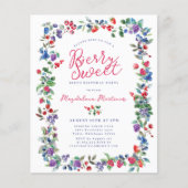 Rustic Boho Berry 100. Geburtstag Einladung (Vorderseite)