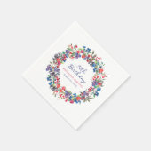 Rustic Boho Berry Sommer 30. Geburtstag Serviette (Ecke)