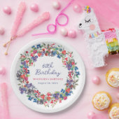Rustic Boho Berry Sommer 60. Geburtstag Custom Pappteller (Party)