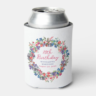 Rustic Boho Berry Summer 70. Geburtstag Custom Dosenkühler