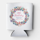 Rustic Boho Berry Summer 70. Geburtstag Custom Dosenkühler (Vorderseite)