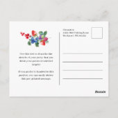 Rustic Boho Berry Sweet Summer 60. Einladung Postkarte (Rückseite)