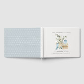 Rustic Boho Blue Kinderzimmer Foliage Boy Baby Dus Gästebuch (Voll)