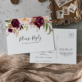 Rustic Boho Blumenkarte UAWG Postkarte