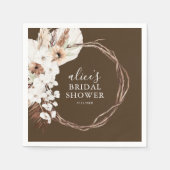Rustic Boho Botanical Bridal Shower Serviette (Vorderseite)
